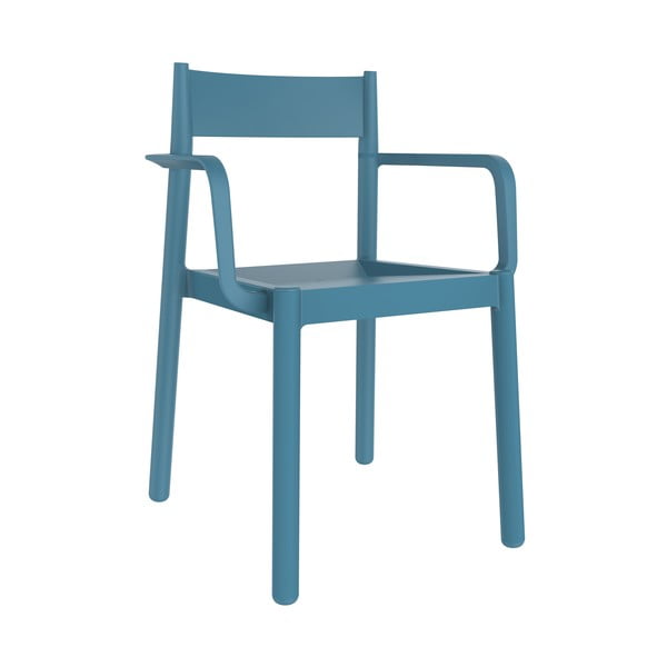 Set 4 scaune de grădină cu cotierei Resol Danna, albastru