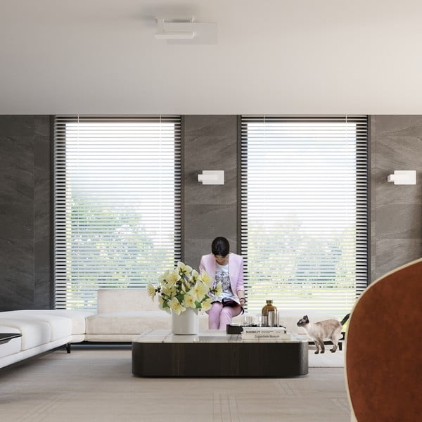 Plafonieră albă cu abajur din sticlă 40x47.5 cm Parola – Sollux-image-3