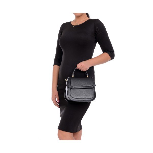 Geantă crossbody din piele Isabella Rhea, negru-image-4