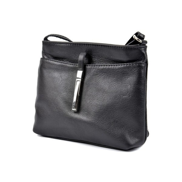 Geantă din piele Roberta M Lasmina, negru-image-2