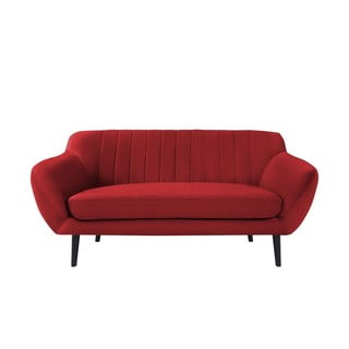 Canapea cu tapițerie din catifea Mazzini Sofas Toscane, 158 cm, roșu