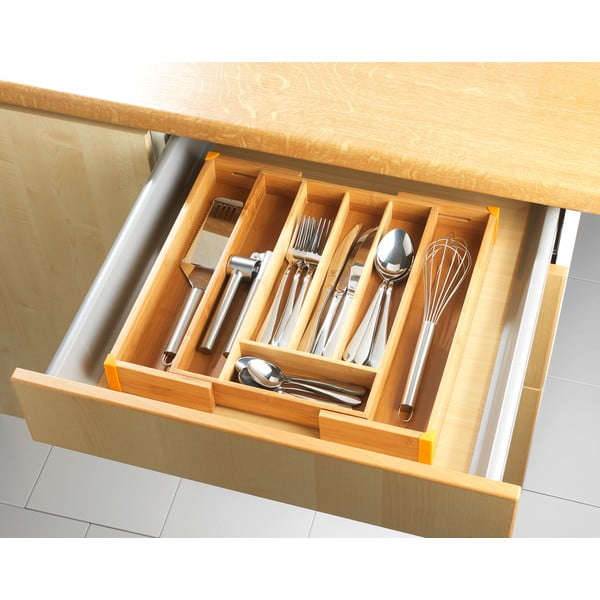 Organizator din bambus pentru tacâmuri Maximex Tray-image-1
