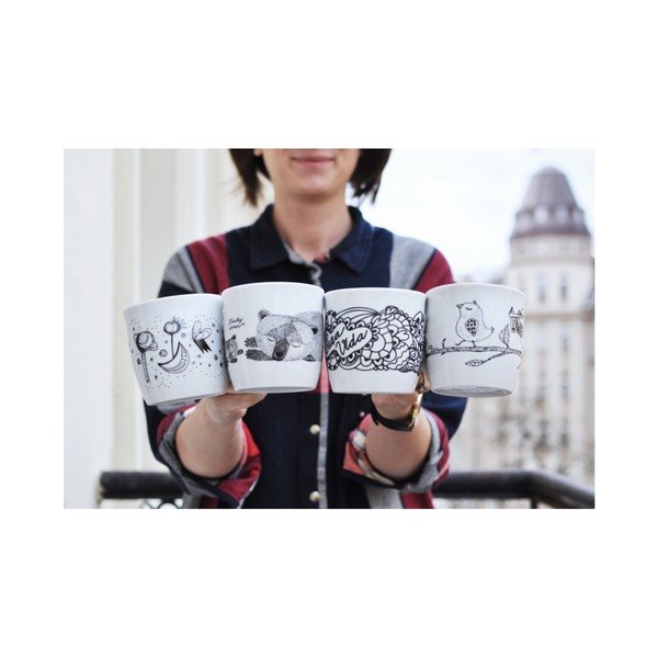 Cană albă/neagră 260 ml Pura Vida – Bonami-image-3