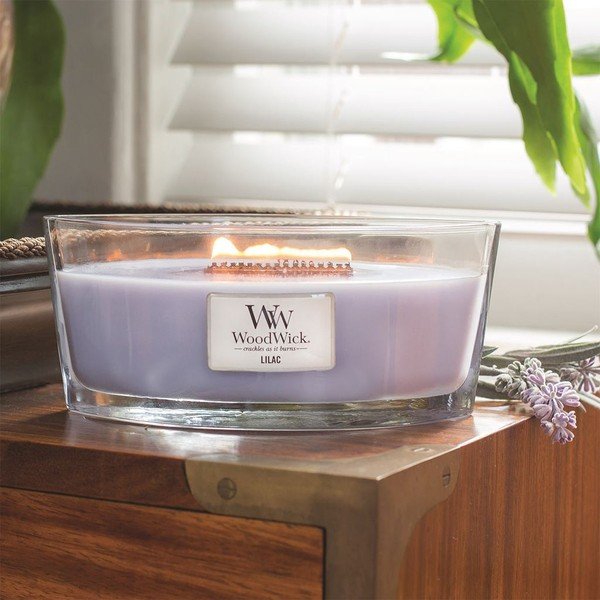 Lumânare parfumată WoodWick, aromă de liliac, 30 ore-image-1