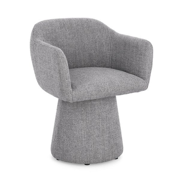 Scaun de living gri cu cotiere/rotativ tapițat Lottie – Bizzotto-image-2