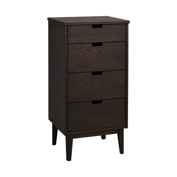 Comodă în culoare naturală închisă din lemn de stejar 45x92x38 cm Garrison – Rowico