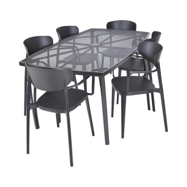 Scaun de grădină negru din plastic Mare – Rojaplast-image-4