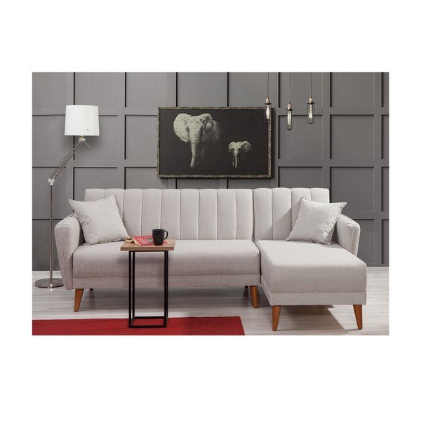 Colțar alb extensibil (colț pe  partea dreaptă) Aqua – Balcab Home-image-2