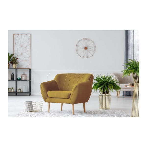 Fotoliu Mazzini Sofas BENITO, galben muștar-image-3