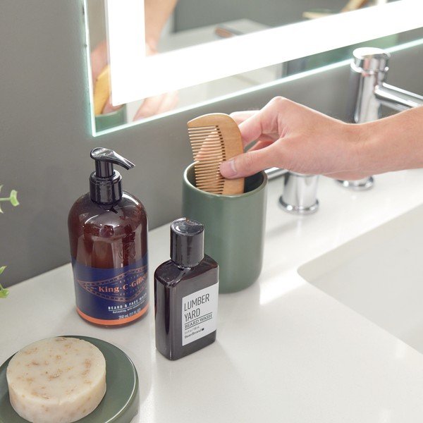 Recipient din ceramică pentru periuța de dinți iDesign Vanity, verde-image-2