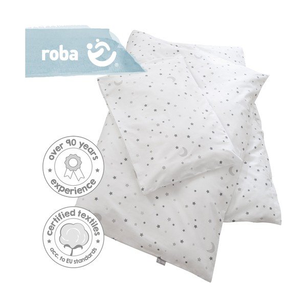 Lenjerie de pat pentru copii albă din bumbac pentru pătuț 100x135 cm Sternenzauber – Roba-image-3