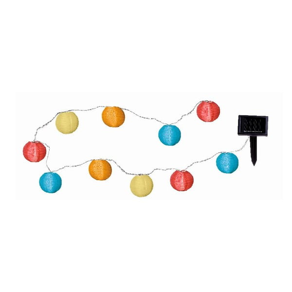 Șirag luminos LED pentru exterior Star Trading Crazy Lampions, 10 becuri, lungime 2,7 m