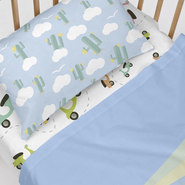 Cearșaf din bumbac pentru copii Happynois Summer Time, 140 x 70 cm-image-4