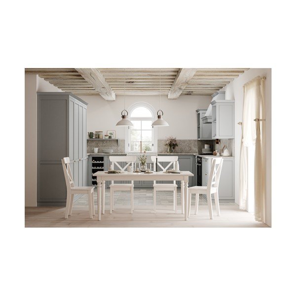 Lustră albă cu abajur din metal Mees – GTV-image-2