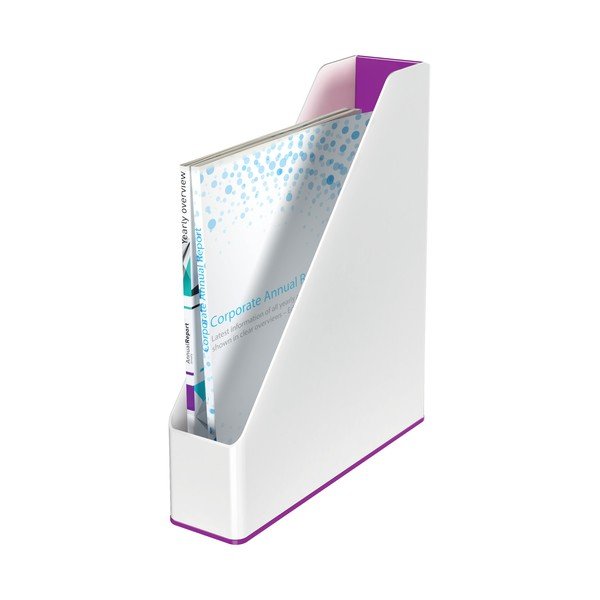 Suport de reviste Leitz WOW, alb-violet-image-2