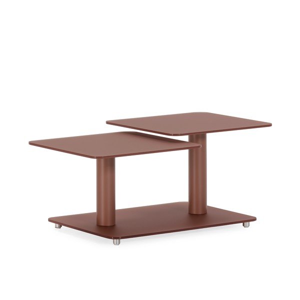 Măsuță de cafea teracotă din sticlă 54x115 cm Elvi – Marckeric