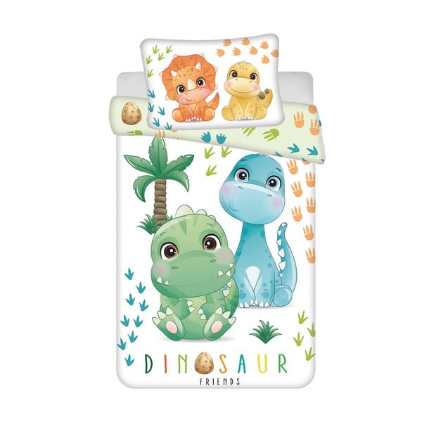 Lenjerie de pat pentru copii din bumbac pentru pătuț 100x135 cm Dino – Jerry Fabrics