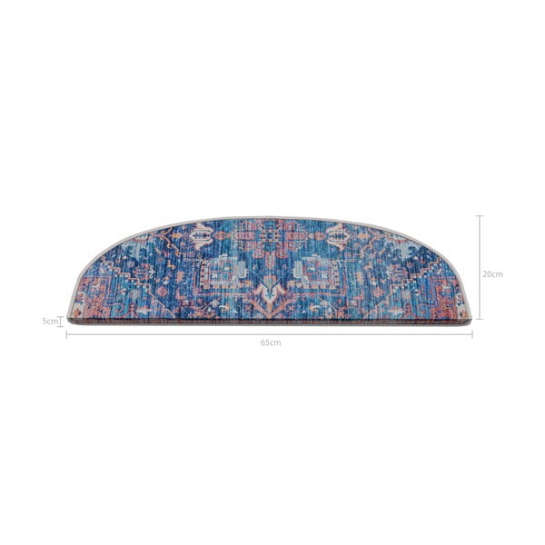 Covorașe pentru scări albastre 16 buc. 20x65 cm Yoruk – Vitaus-image-2