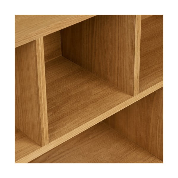 Bibliotecă în culoare naturală cu aspect de lemn de stejar 30x104,5x112 cm Oshawa – House Nordic-image-4