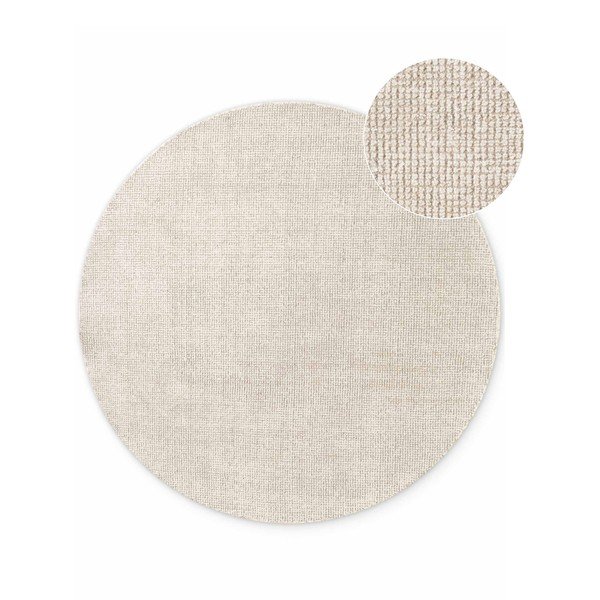 Covor crem țesut manual rotund din lână ø 160 cm Greenwich – Ted Baker
