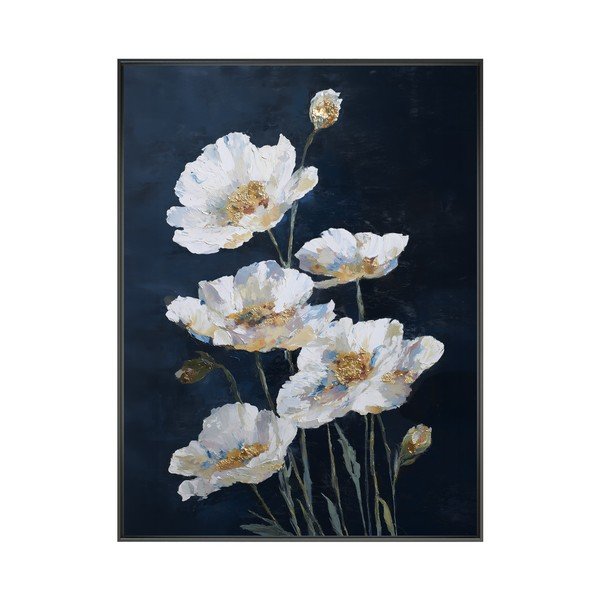 Tablou cu ramă imprimat 60x80 cm White Poppies – Styler