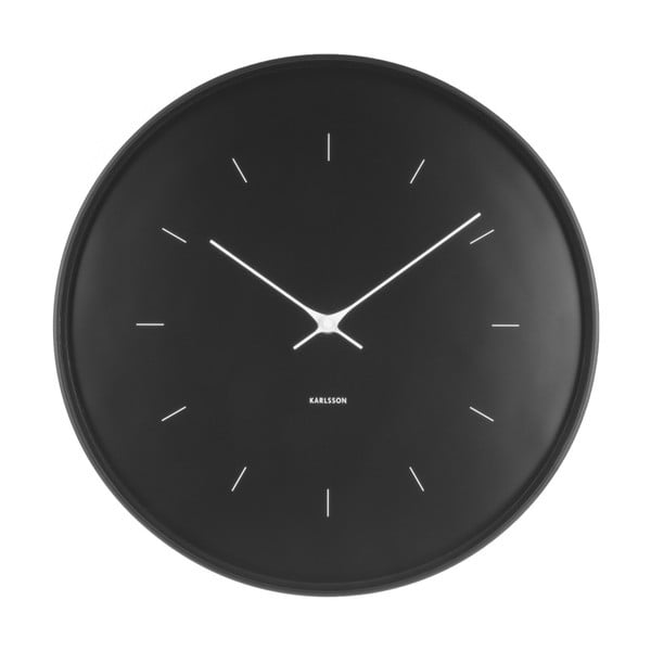 Ceas de perete Karlsson Butterfly, Ø 37,5 cm, negru