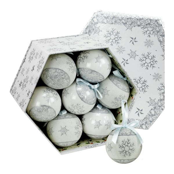 Set 14 decorațiuni de Crăciun Unimasa Memory, argintiu