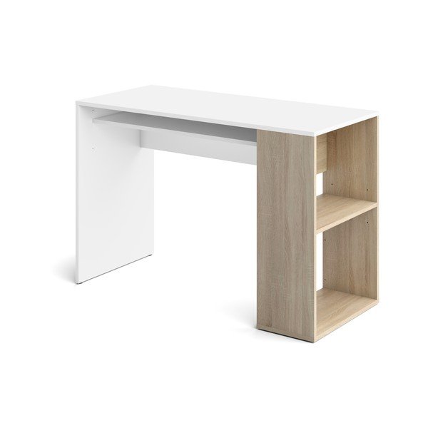 Birou alb cu aspect de stejar 114x50 cm Yale - TemaHome -image-2