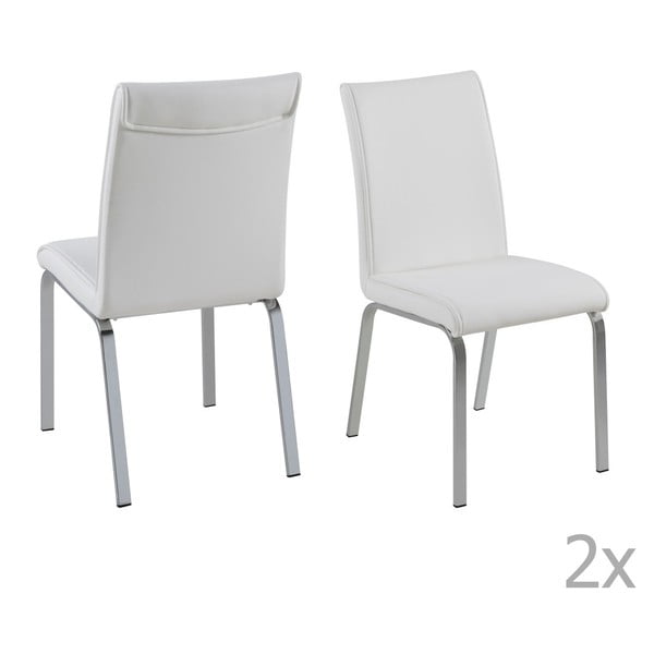 Set 4 scaune Actona Leonora, alb