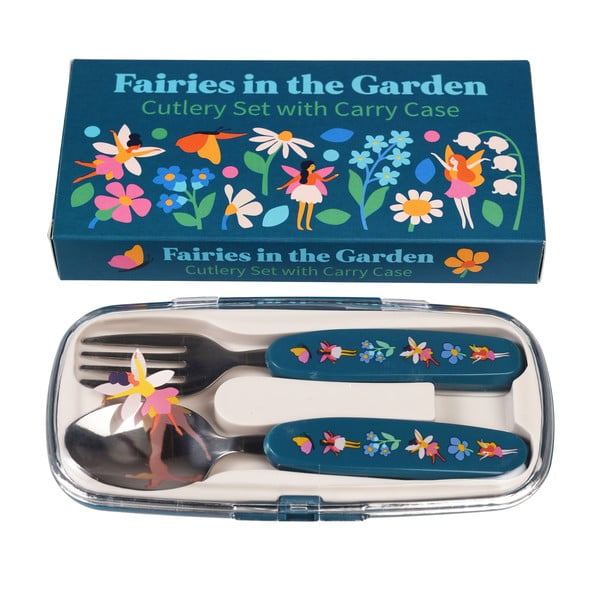 Tacâmuri pentru copii albastre din oțel inoxidabil 2 buc. Fairies in the Garden – Rex London-image-2