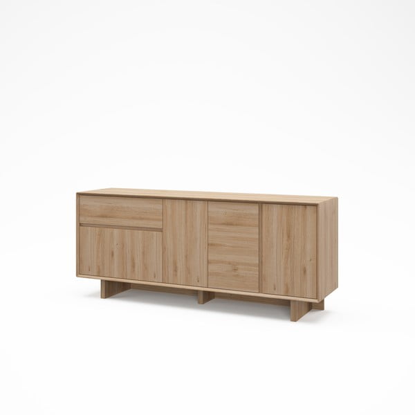 Comodă în culoare naturală cu aspect de lemn de stejar 180x76x45 cm Carpi – Marckeric-image-4