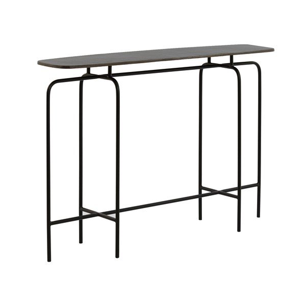 Masă consolă neagră din metal 30x120 cm Zapala – Light & Living-image-1