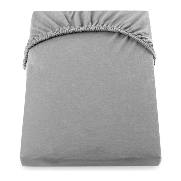 Cearșaf de pat cu elastic DecoKing Nephrite, 80–90 cm, gri