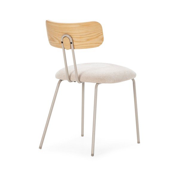Scaun de dining bej/în culoare naturală tapițat Olimpia – MOME-image-2