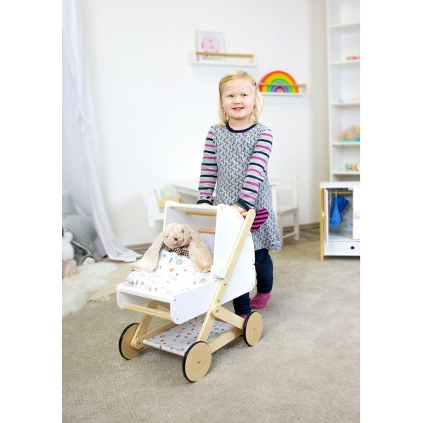 Cărucior pentru copii din lemn Legler Little Button-image-1