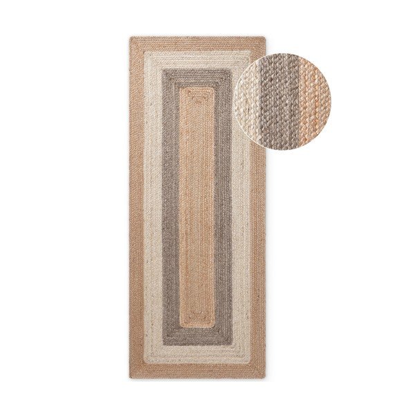 Covor tip traversă reversibil/țesut manual din iută 80x200 cm Juno – Hanse Home