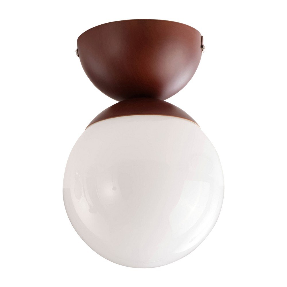 Plafonieră albă/maro din sticlă opal ø 15 cm Leah – Jotex