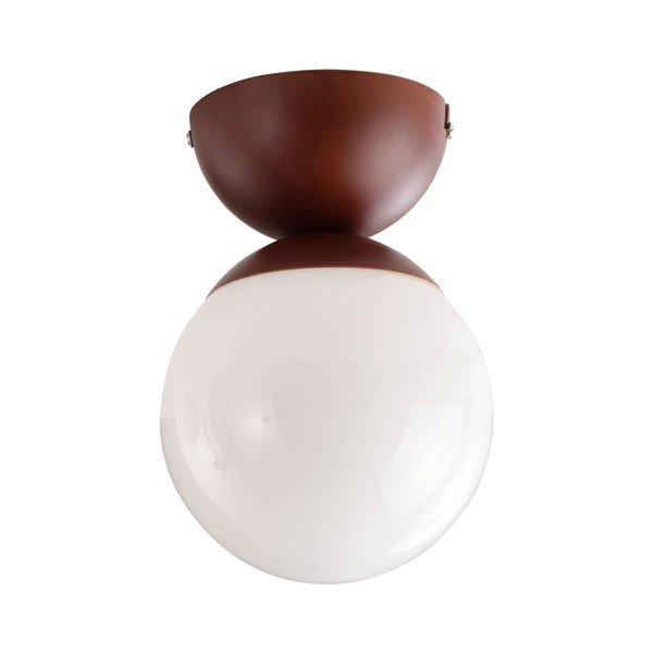 Plafonieră albă/maro din sticlă opal ø 15 cm Leah – Jotex