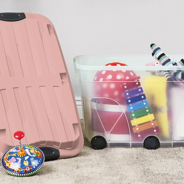 Cutie de depozitare din plastic cu capac Roller – Rotho-image-1