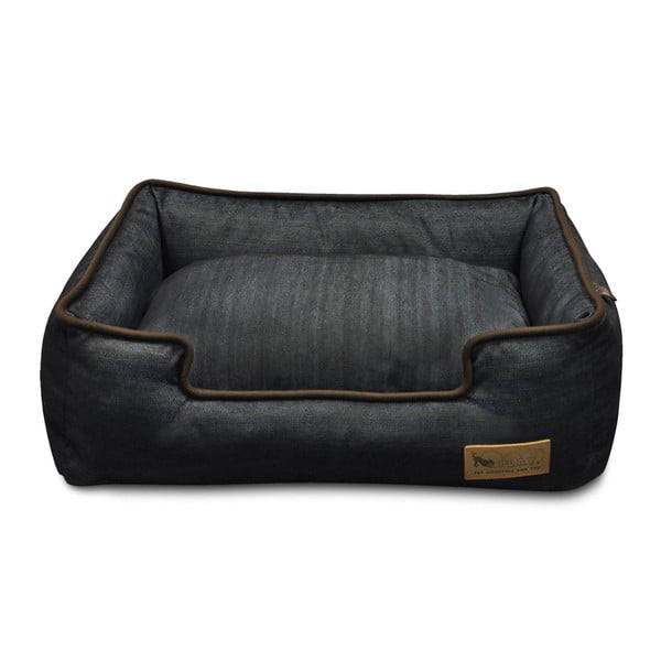 Pat pentru animale de companie albastru închis pentru câini 100x75 cm Lounge Bed Denim Medieval Blue / Dark Chocolate L – P.L.A.Y.-image-4