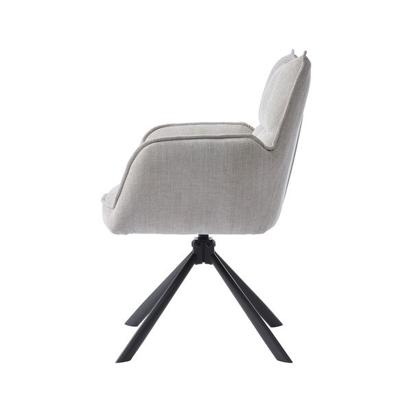 Set de scaune de sufragerie crem 2 buc. tapițat Marilla – Unique Furniture-image-3