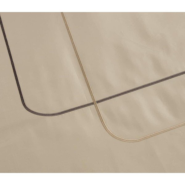 Lenjerie de pat bej din bumbac ranforcé pentru pat dublu, extinsă cu cearceaf inclus, cu 6 piese 240x220 cm Calm of Lines – Mila Home Luxury-image-3