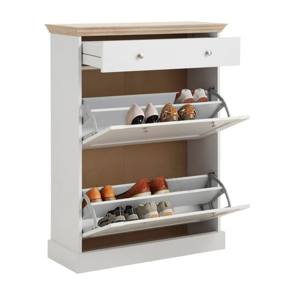 Pantofar cu model de stejar Støraa Bruce, alb-image-1