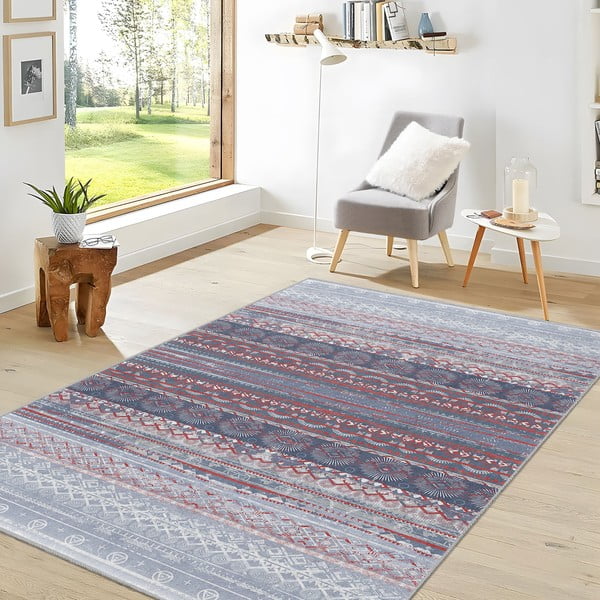 Covor mov/gri lavabil 80x150 cm Vintage Stripe – Mila Home-image-2