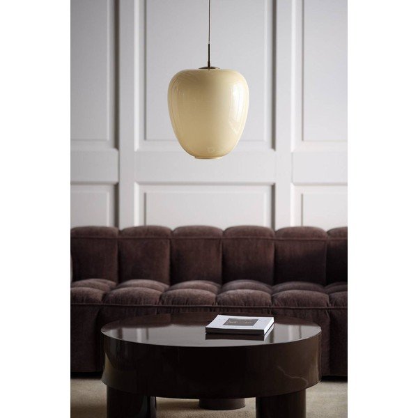 Lustră crem/alămie cu intensitate reglabilă din sticlă ø 35 cm Artut – Jotex-image-2