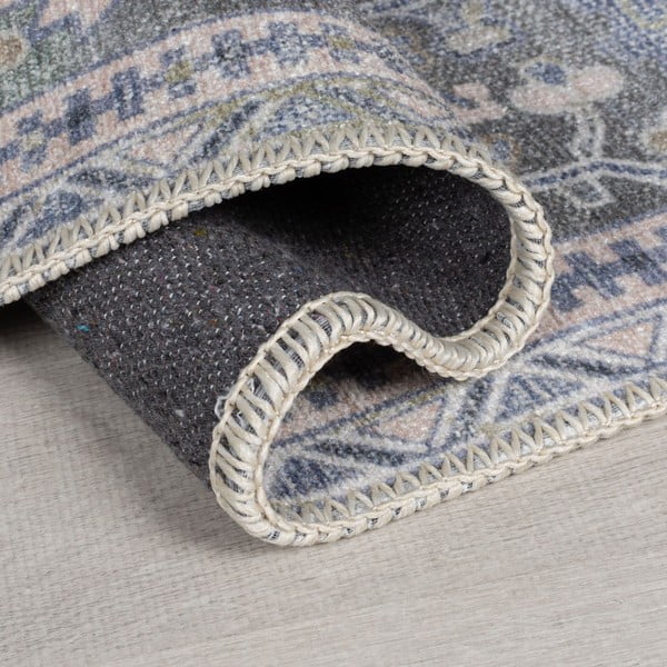 Covor verde lavabil din amestec de fibre reciclate 80x150 cm Windsor – Flair Rugs-image-2