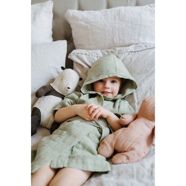 Halat din in pentru copii Linen Tales Nature, măr. 122 - 128, verde-image-3