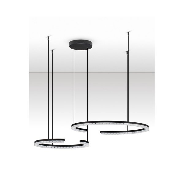 Lustră negru-mat LED cu intensitate reglabilă din aluminiu Greamy – Nova Luce-image-3