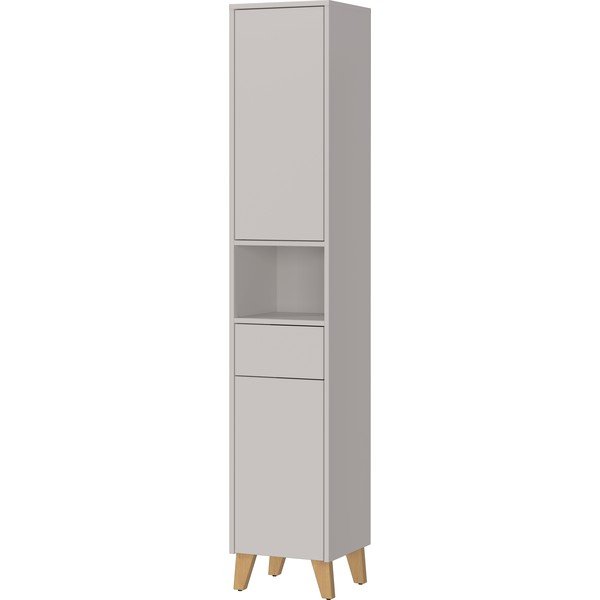 Dulap de baie crem înalt cu aspect mat 33x181 cm Arnea – Germania