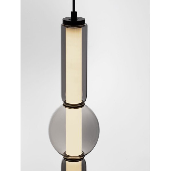 Lustră gri LED cu intensitate reglabilă din sticlă ø 12 cm Ulon – Nova Luce-image-2
